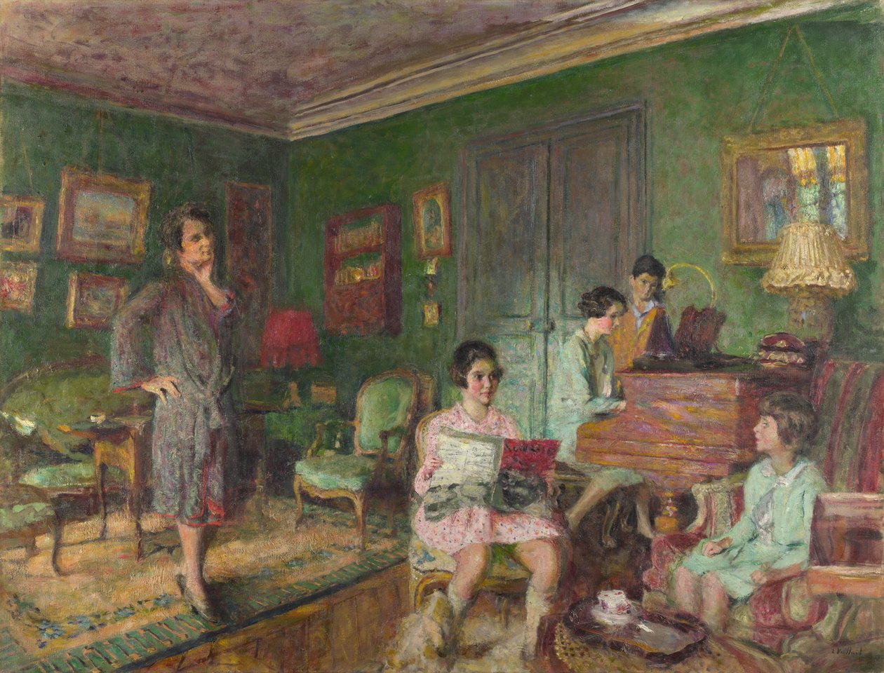 Madame André Wormser och hennes barn, 1927 av Edouard Vuillard