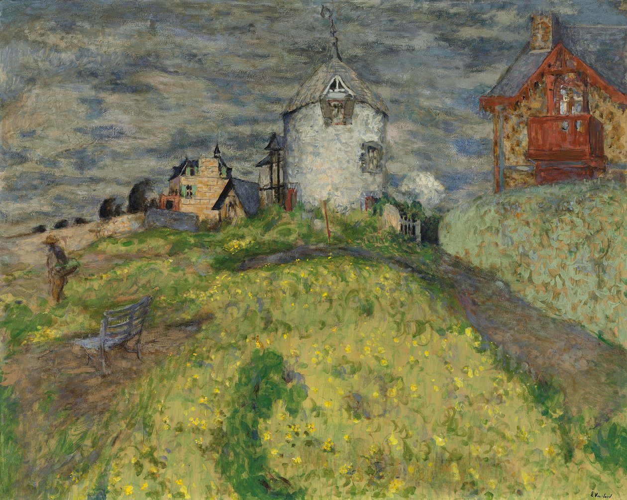 Kvarn i Saint-Jacut eller villor på landet av Edouard Vuillard