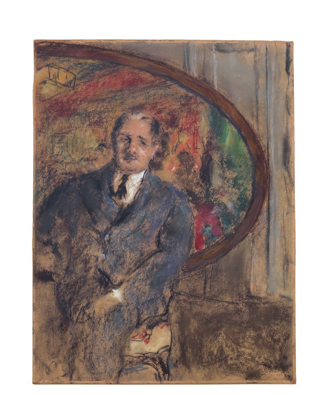 Monsieur Bénard framför "Le Grand Teddy", 1931 av Edouard Vuillard