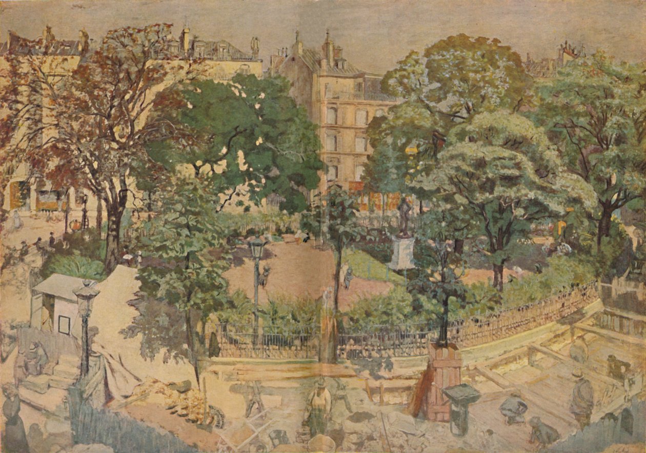 Place Vintimille, sett från målarfönstret 1917, 1917, 1946 av Edouard Vuillard