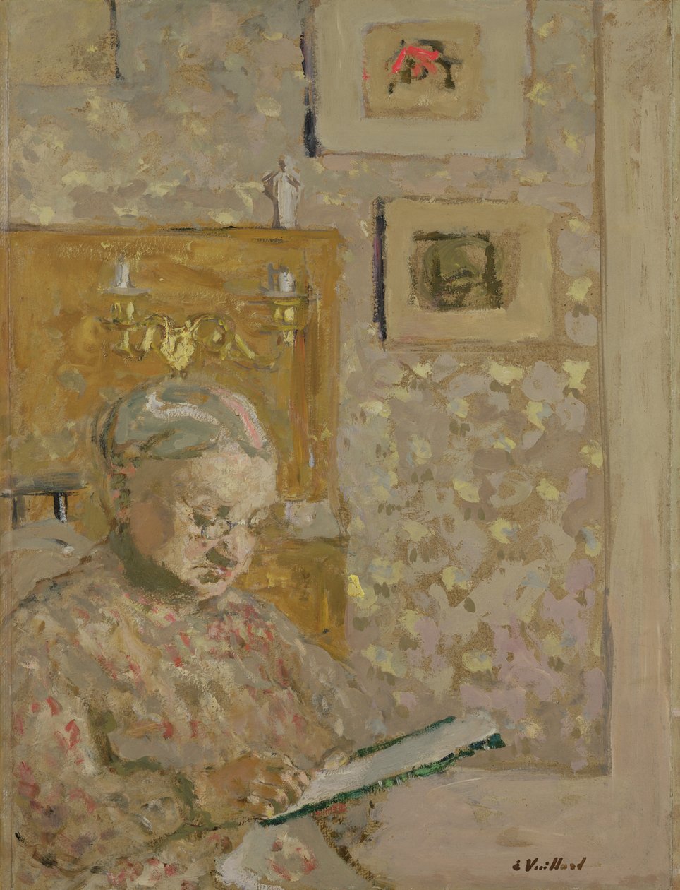 Porträtt av Madame Vuillard, konstnärens mamma, c.1910 av Edouard Vuillard