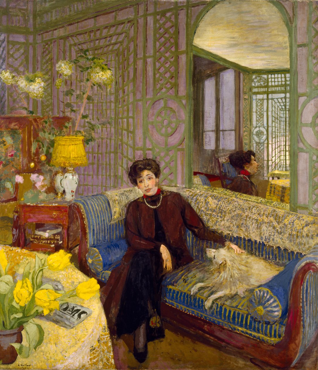 Porträtt av Marcelle Aron, hustru till Tristan Bernard (1866-1947) 1914 av Edouard Vuillard