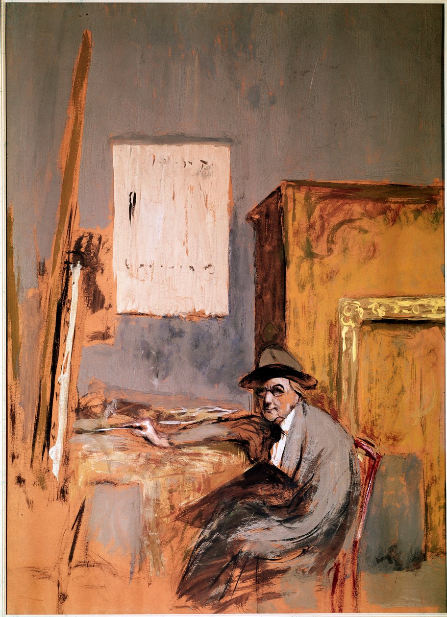 Porträtt av målaren Jean Louis Forain i sin ateljé av Edouard Vuillard