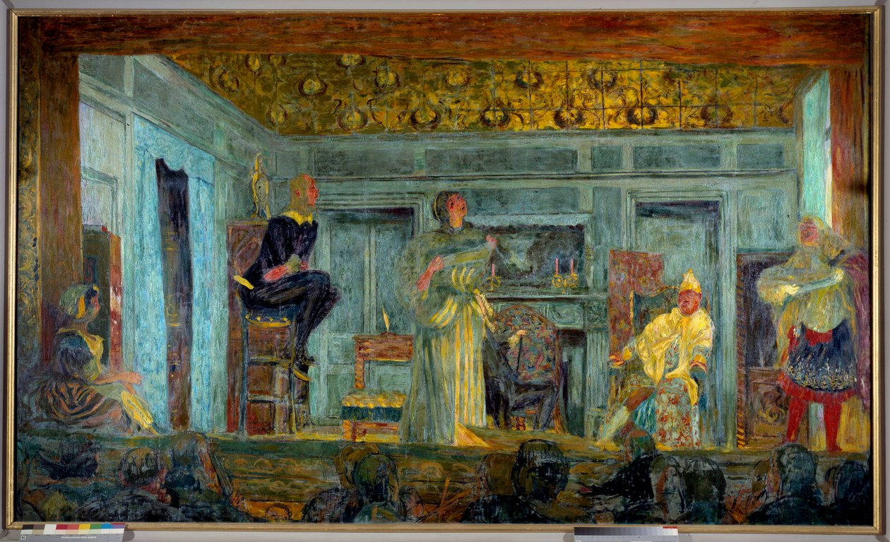 Representation av stycket "The imaginary patient" av Jean Baptiste Poquelin dit Moliere (1622-1673) av Edouard Vuillard