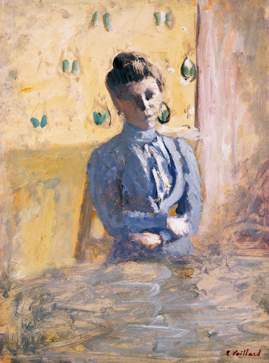 Sittande kvinna i blått, ca 1899 av Edouard Vuillard