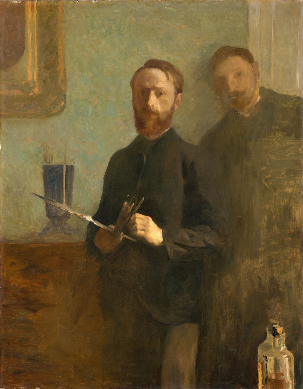 Självporträtt med Waroquy, 1889 av Edouard Vuillard