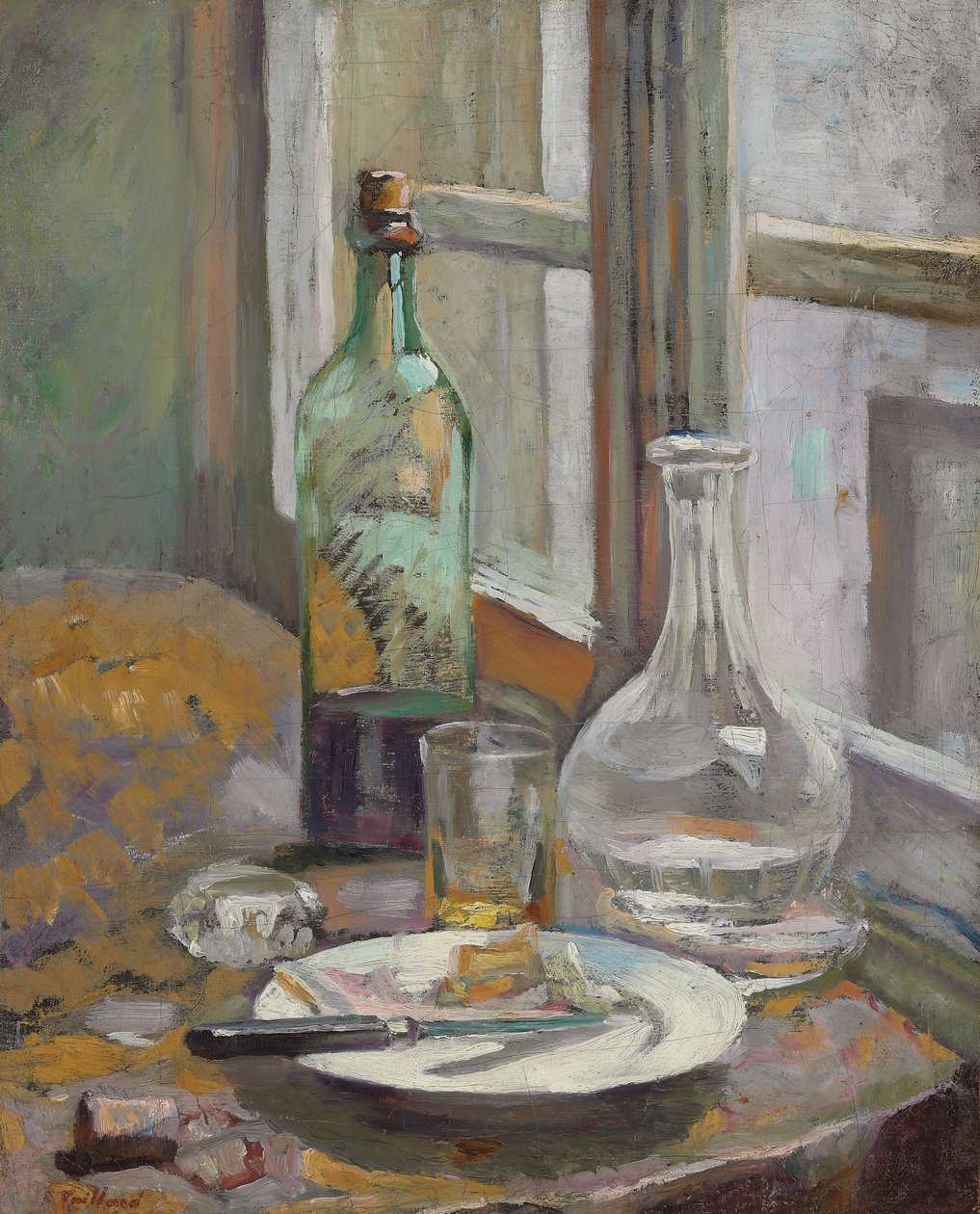 Stilleben med flaska och kanna; Stilleben med flaska och karaff, c.1889-1890 av Edouard Vuillard