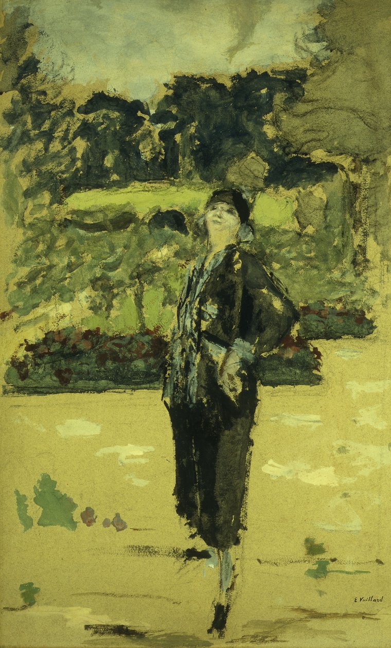 Den svarta klänningen; La Robe Noire, 1920 av Edouard Vuillard