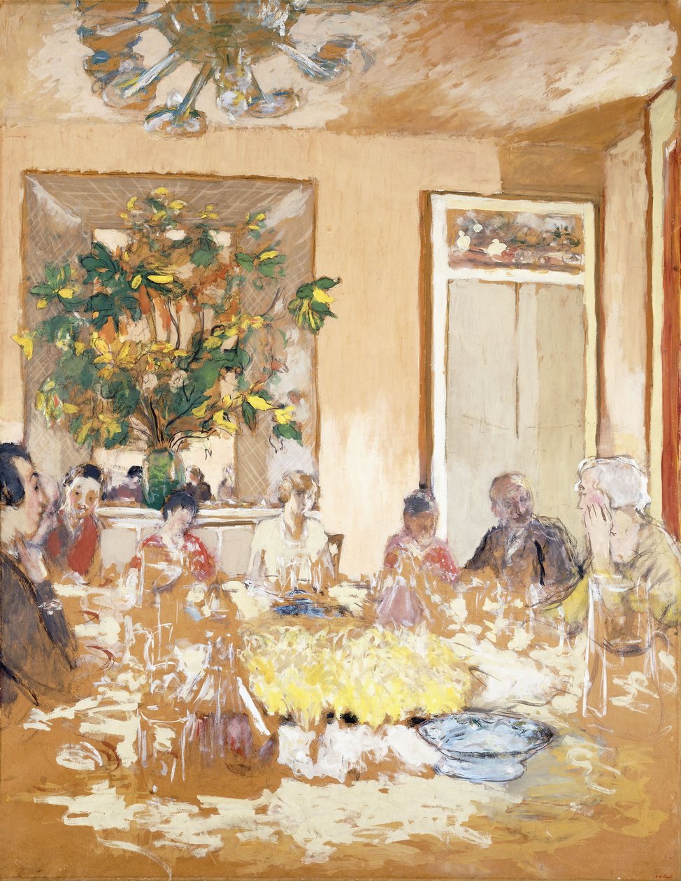 Matsalen på Clayes Chateau, 1938 av Edouard Vuillard