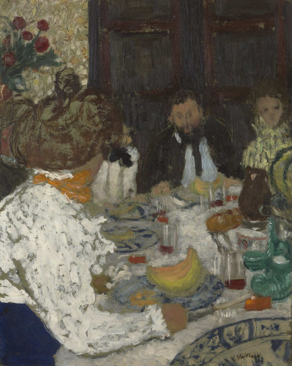 Lunchen, ca 1895 av Edouard Vuillard