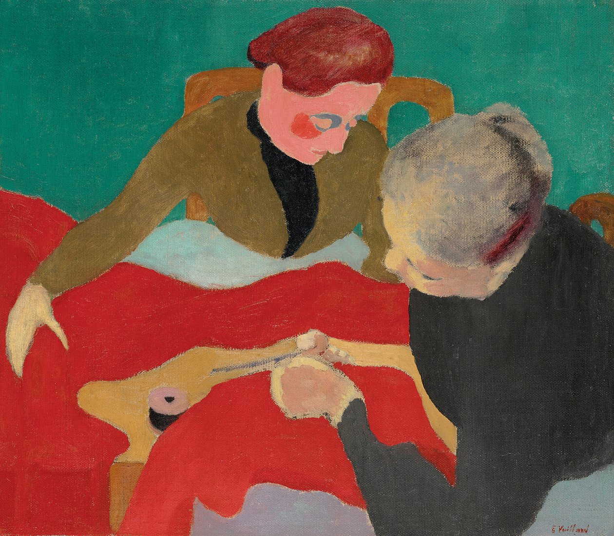 Sömmerskorna; Les couturieres, 1890 av Edouard Vuillard