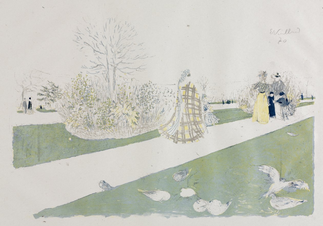 Tuileriernas trädgård av Edouard Vuillard