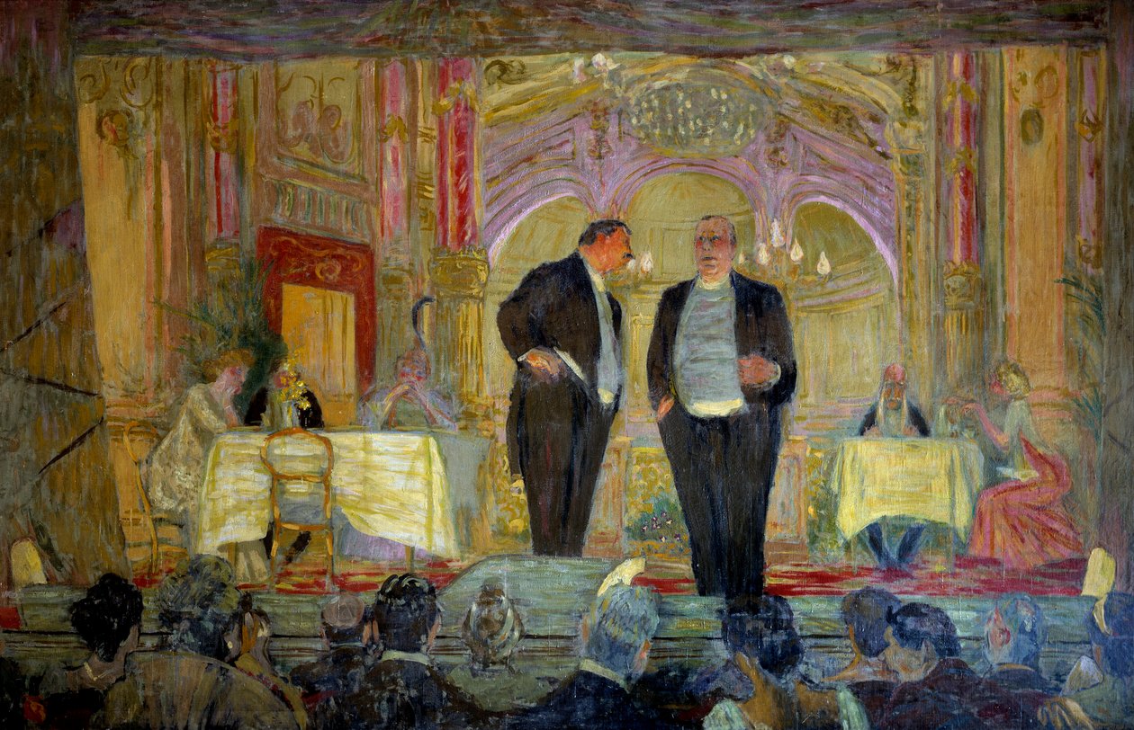Det lilla kaféet, 1900-talet. Paris, komedi av Champs Elysees av Edouard Vuillard