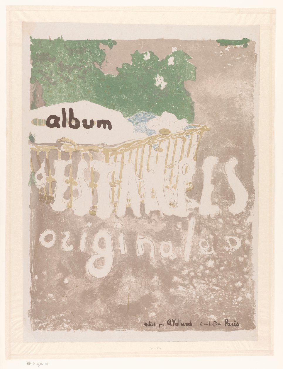 Titelprent voor: Albumet med originaltryck från Vollard-galleriet, vol. 2 Album med originaltryck (titel på objekt) av Edouard Vuillard