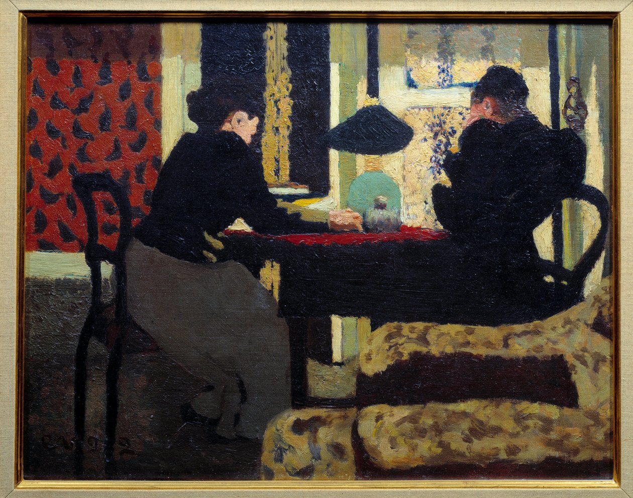 Två kvinnor under lampan av Edouard Vuillard