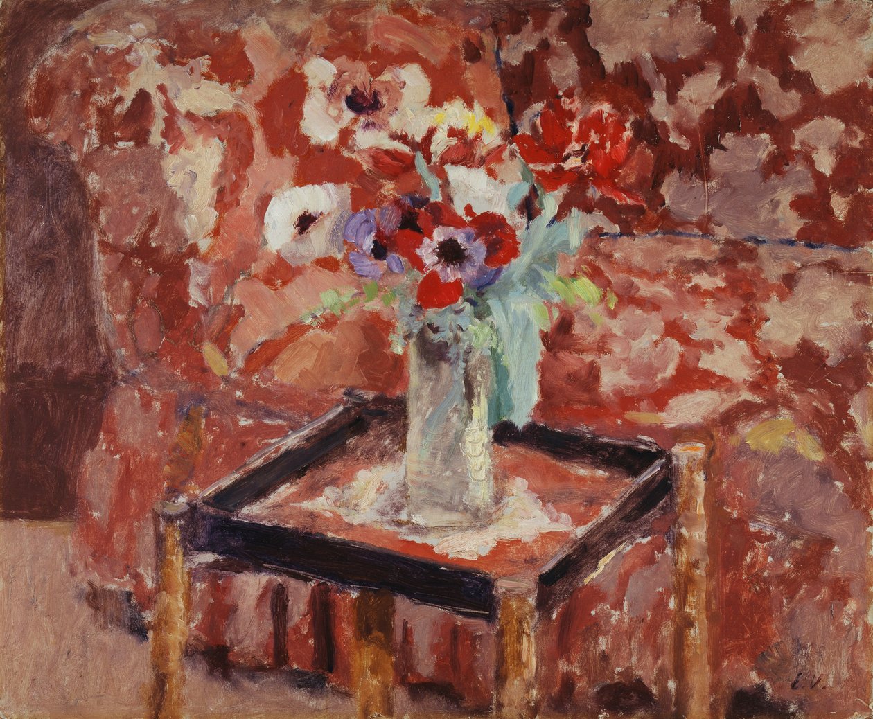 Vas med anemoner på ett bord, c.1906 av Edouard Vuillard