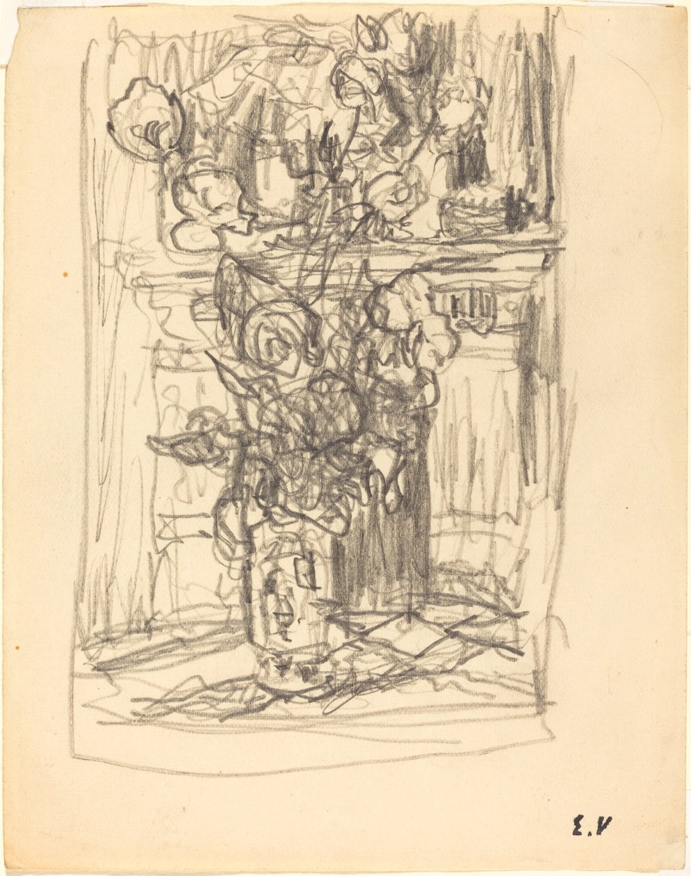 Vas med blommor av Edouard Vuillard