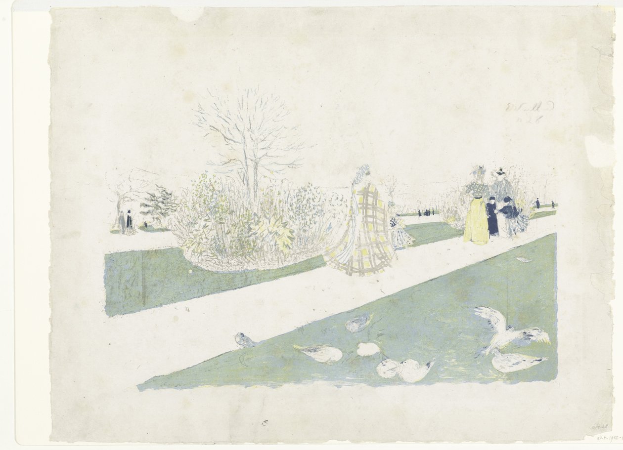 Vandrare i Tuilerieparken i Paris Le Jardin des Tuileries av Edouard Vuillard