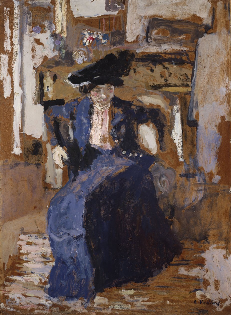 Kvinna i blått av Edouard Vuillard