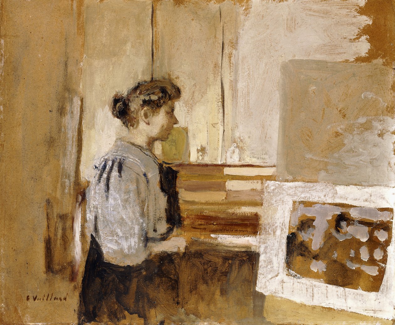 Kvinna i en studio, ca 1915 av Edouard Vuillard