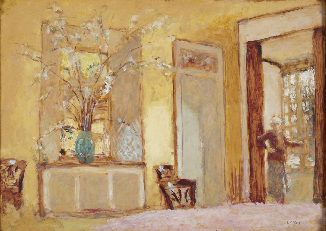 Kvinna i en interiör, Madame Hessel i Les Clayes av Edouard Vuillard