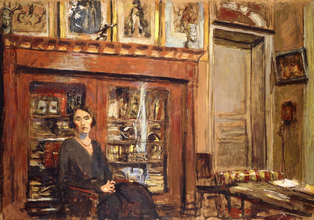 Kvinna i ett interiör, ca 1920 av Edouard Vuillard