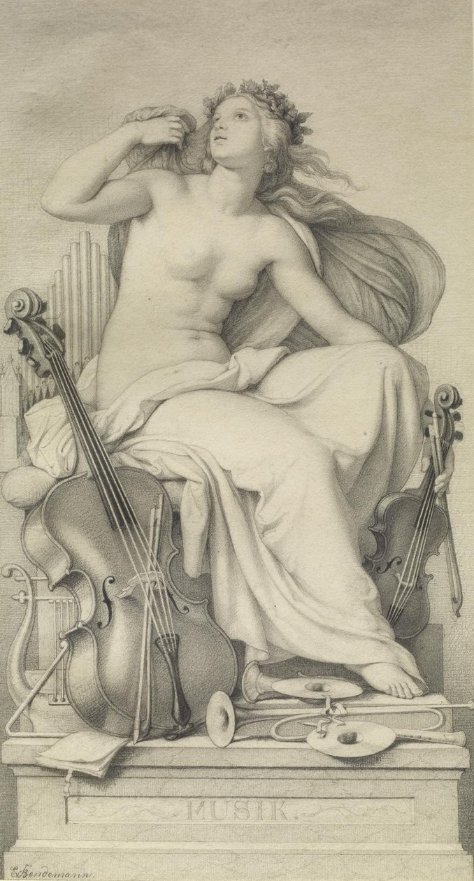 Allegorical Figure of Music av Eduard Bendemann