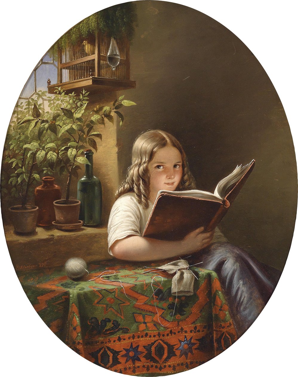 Lesendes Mädchen av Eduard Klieber
