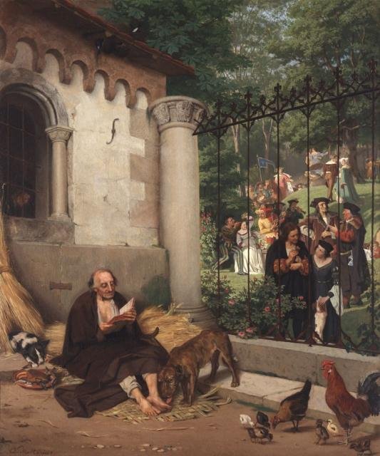 Lazarus and the Rich Man av Eduard Karl Franz von Gebhardt