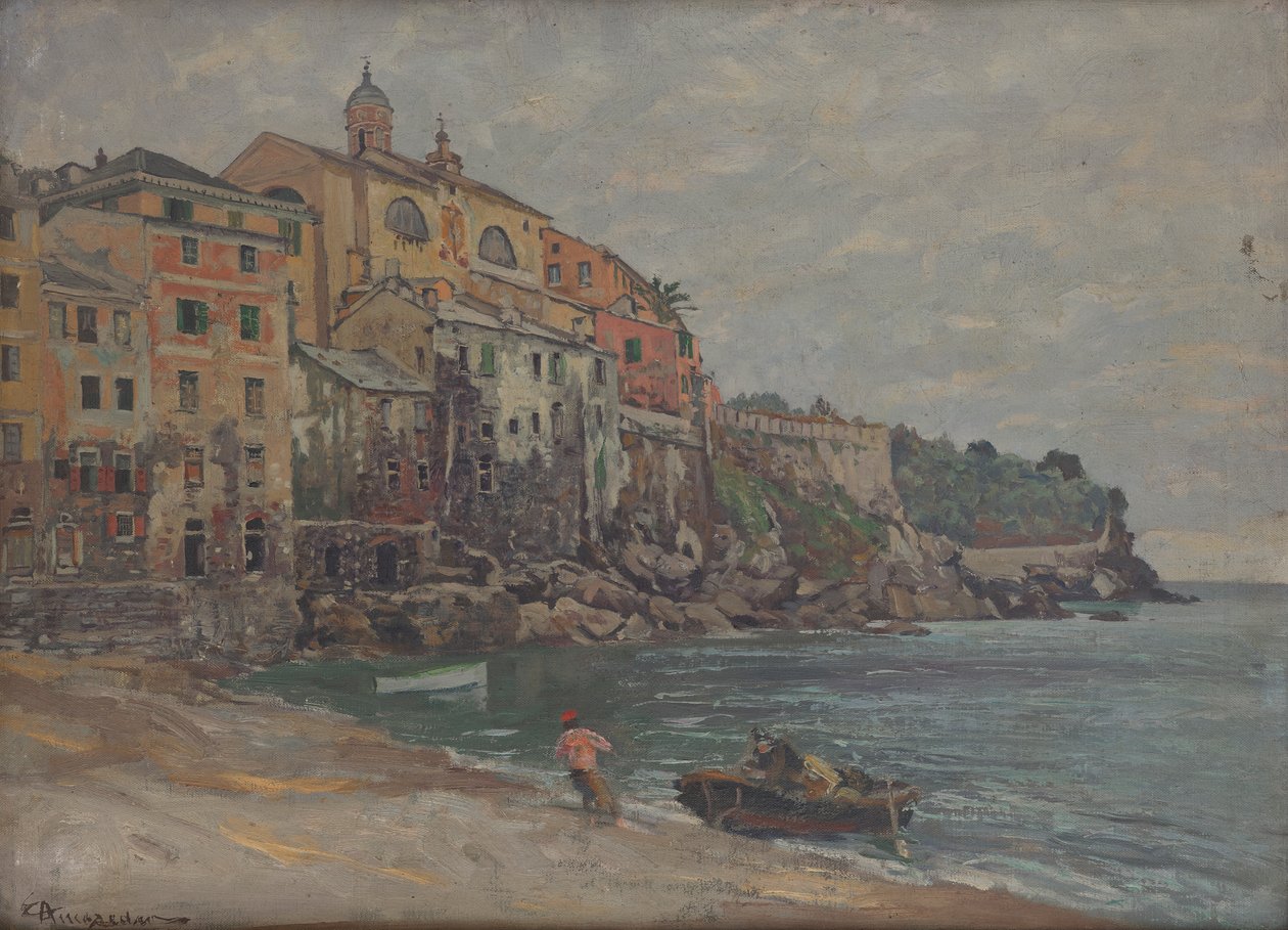 Italiensk kuststad av Eduard Ameseder