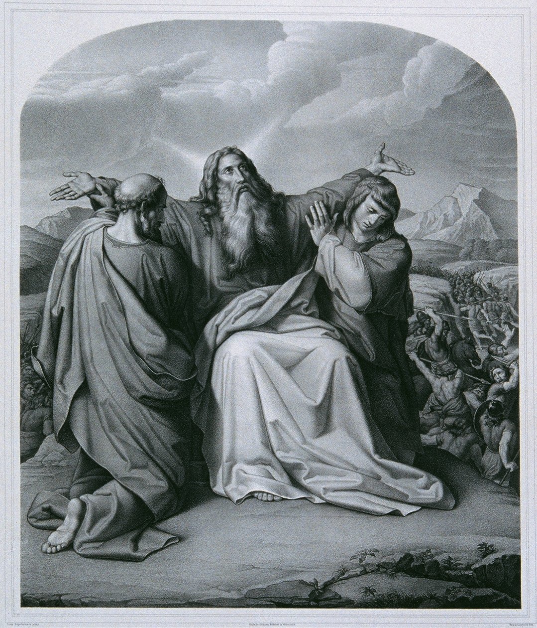 Moses ber om seger av Eduard Friedrich Leybold