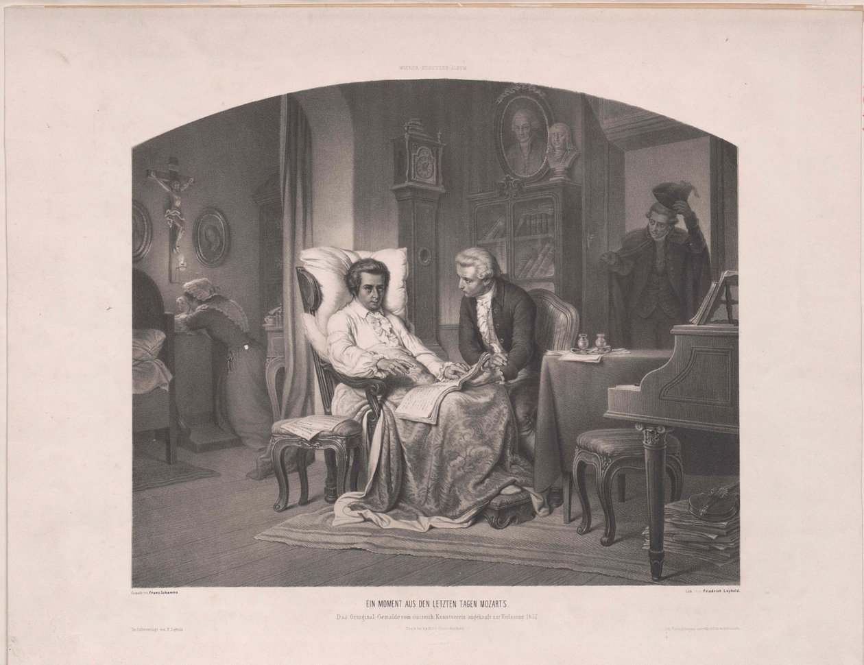 Mozarts död, av Eduard Friedrich Leybold