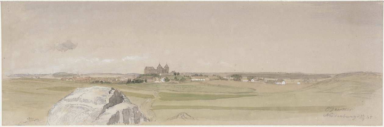 Utsikt över Neidenburg med omnejd av Eduard Gaertner