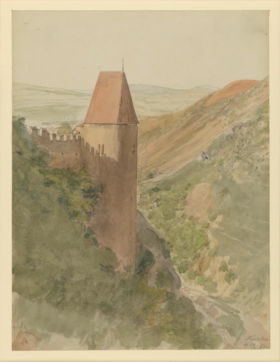 Karlsteins slott i Böhmen av Eduard Gaertner