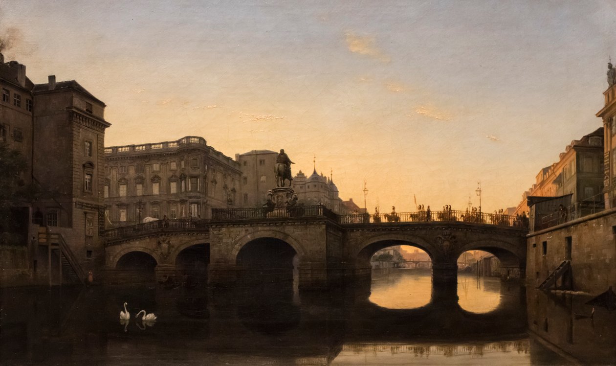 Den långa bron i Berlin av Eduard Gaertner
