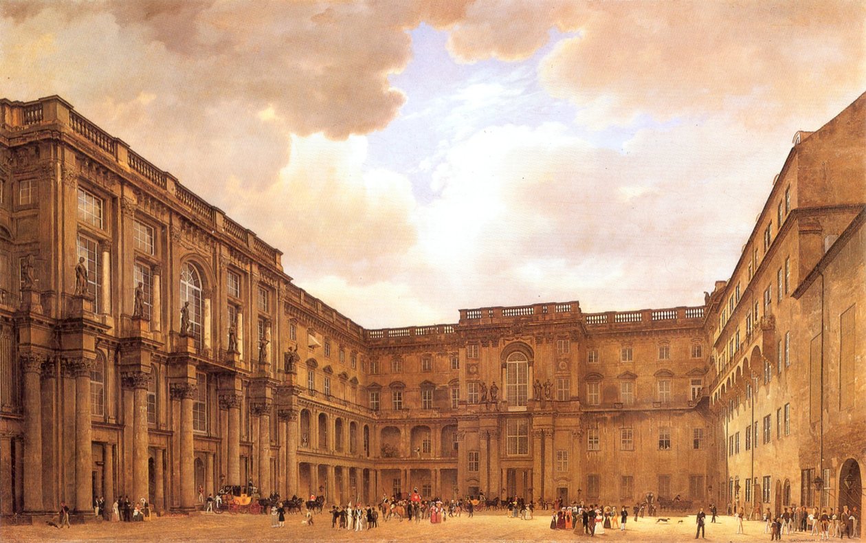 Tyska: Schlüterhof im Berliner Schloss
Ryska: Schlüterhof im Berliner Schloss av Eduard Gaertner