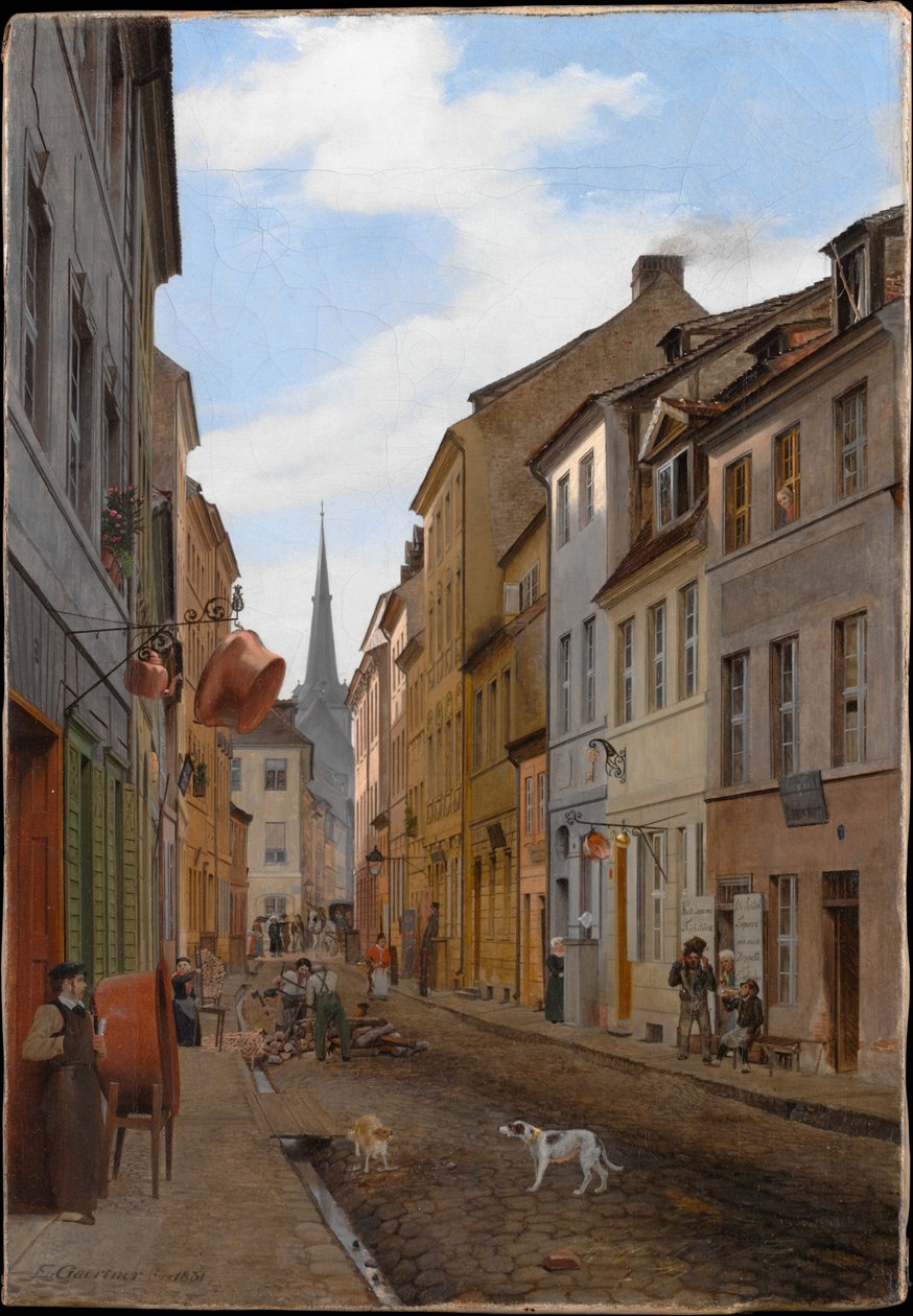 Parochialstrasse i Berlin av Eduard Gaertner
