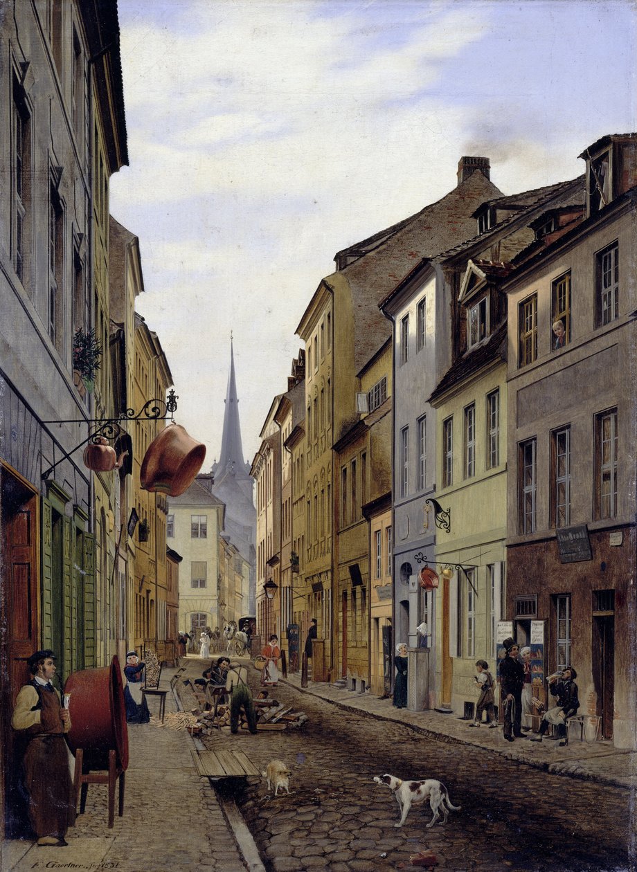 Parochialstraße i Berlin av Eduard Gaertner