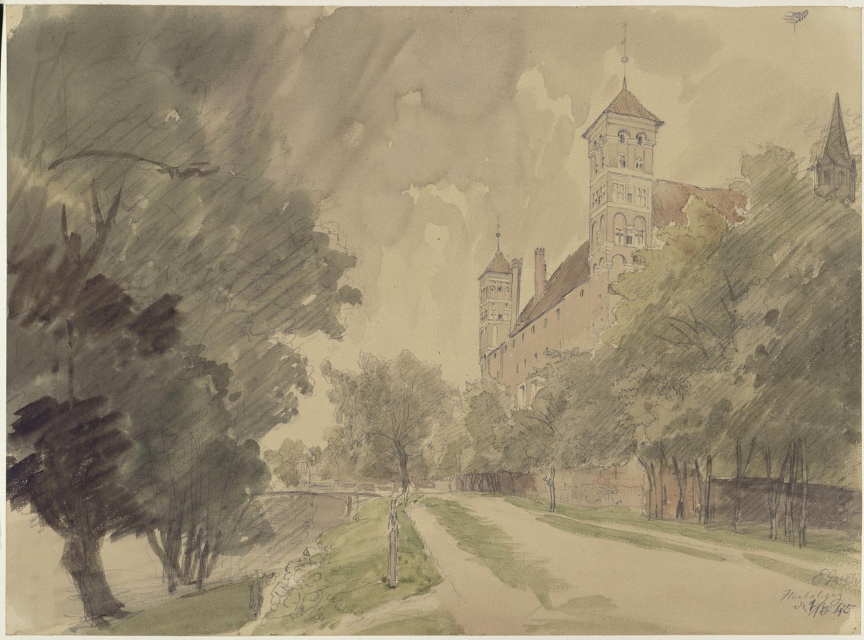Biskopen av Ermlands slott i Heilsberg av Eduard Gaertner