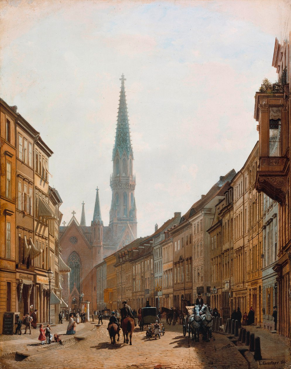 Brüderstraße av Eduard Gaertner