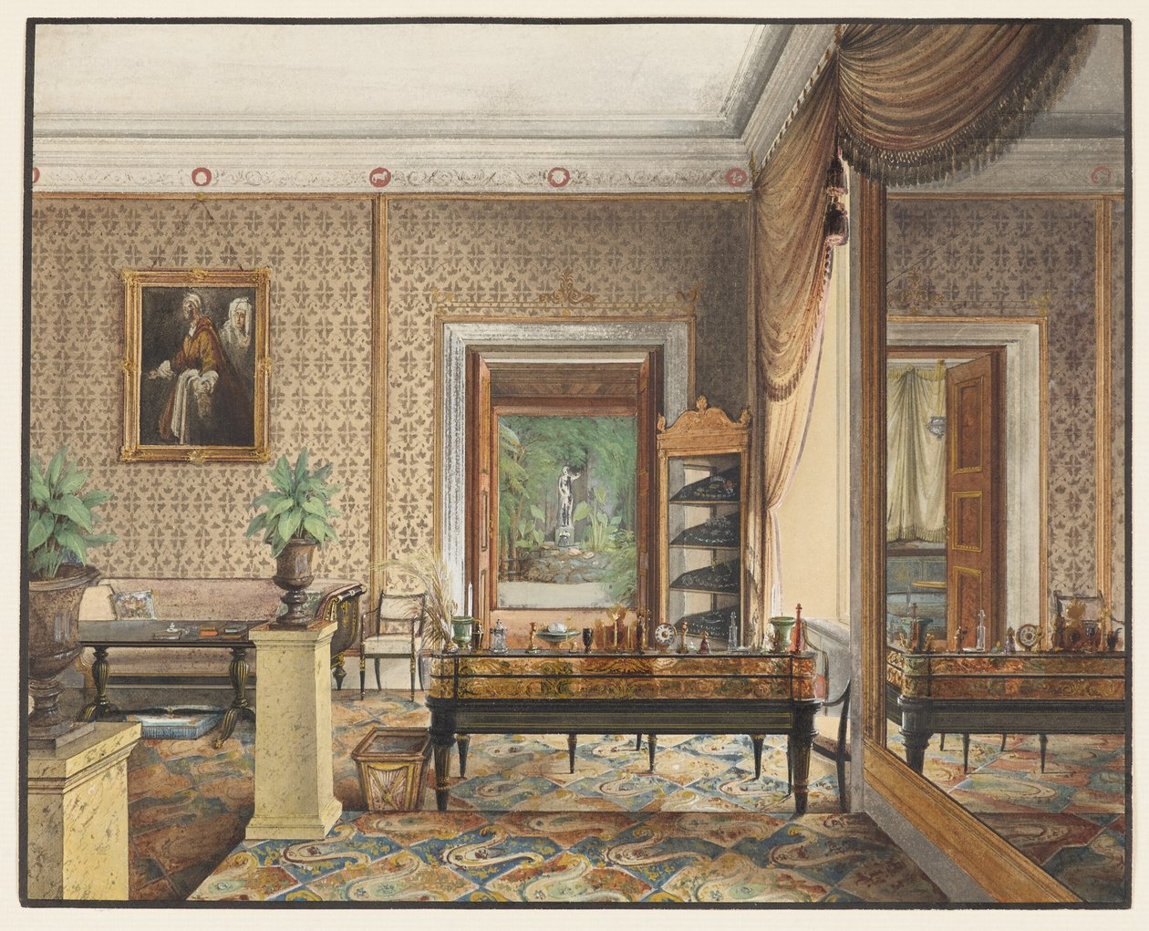 Prins Karls av Preussens arbetsrum av Eduard Gaertner
