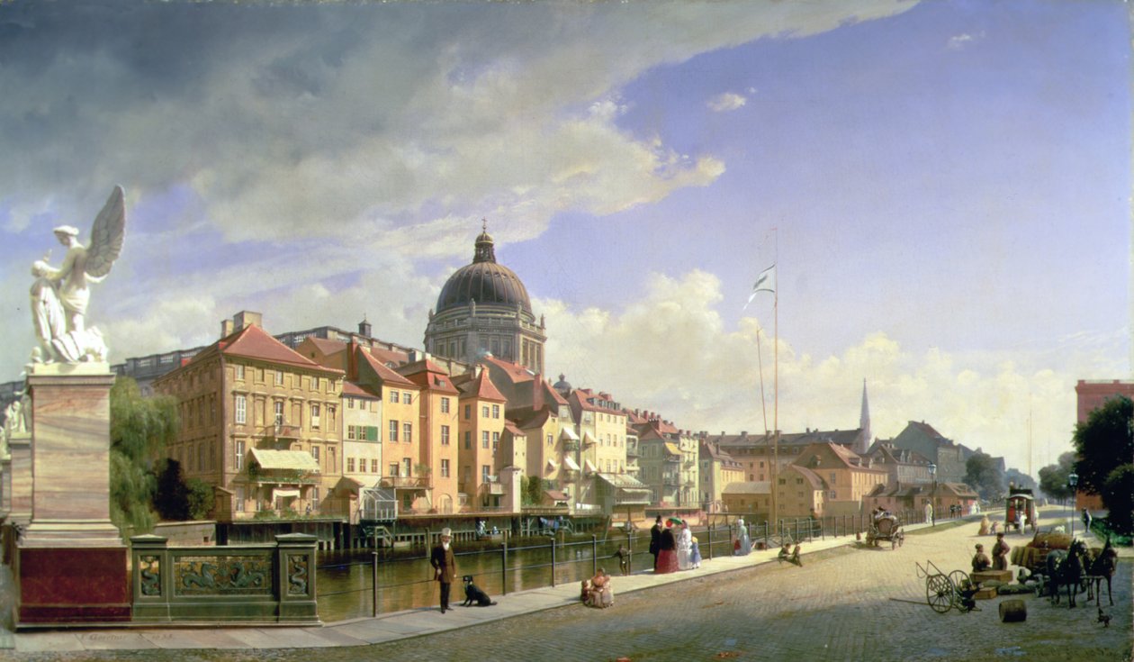 Slottsfrihet från Schlossbruecke, Berlin av Eduard Gärtner