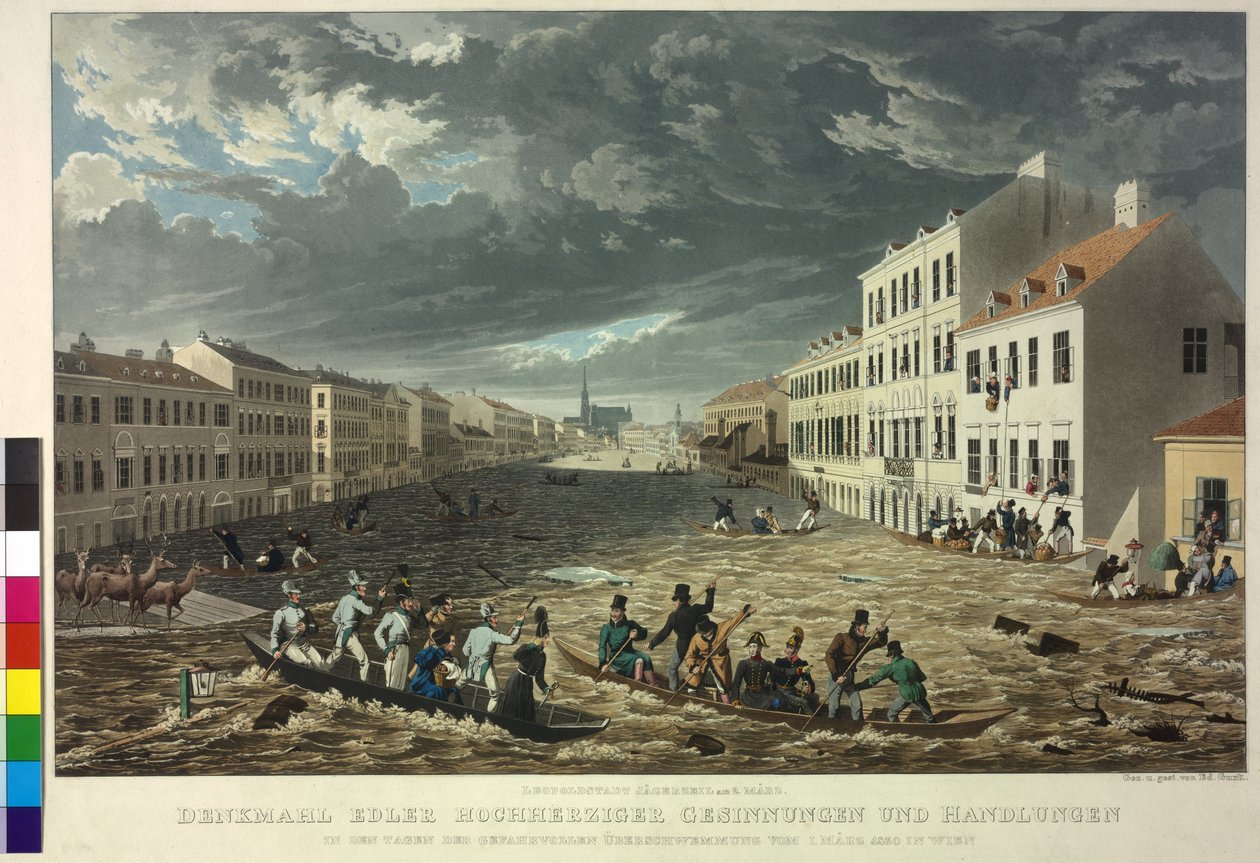 1830 Översvämning i Wien av Eduard Gurk