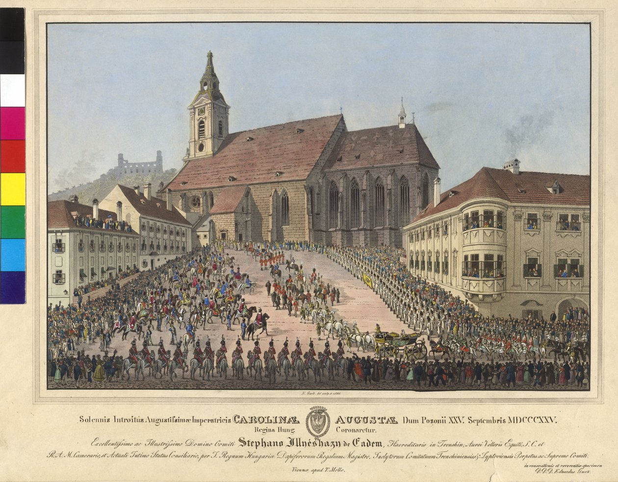Kröning av kejsarinnan Caroline Auguste till drottning av Ungern den 25. september 1825 i Bratislava av Eduard Gurk