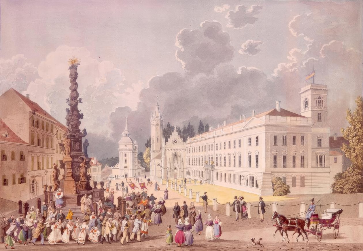 Hochfürstl. Palace på Schlossplatz av Eduard Gurk