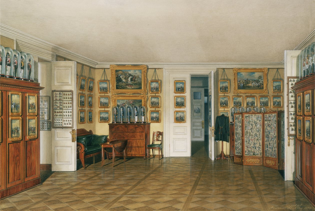 Interiörer av Vinterpalatset. Kejsar Alexander II:s betjäningsrum, 1874 av Eduard Hau
