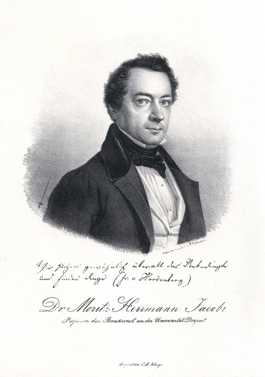 Porträtt av Moritz Hermann von Jacobi 1801-1874, 1837. av Eduard Hau