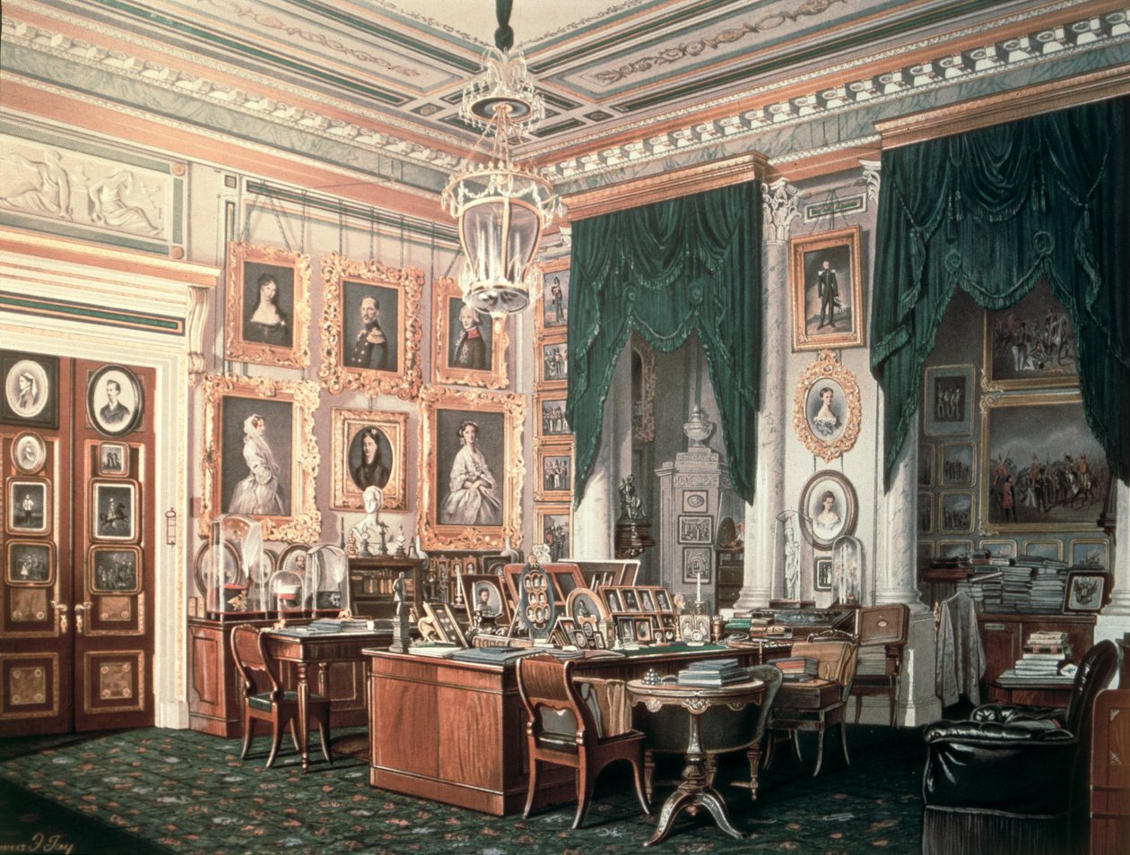 Studien av Alexander III (1845-94) vid Gatchina Palace, ca 1881 av Eduard Hau