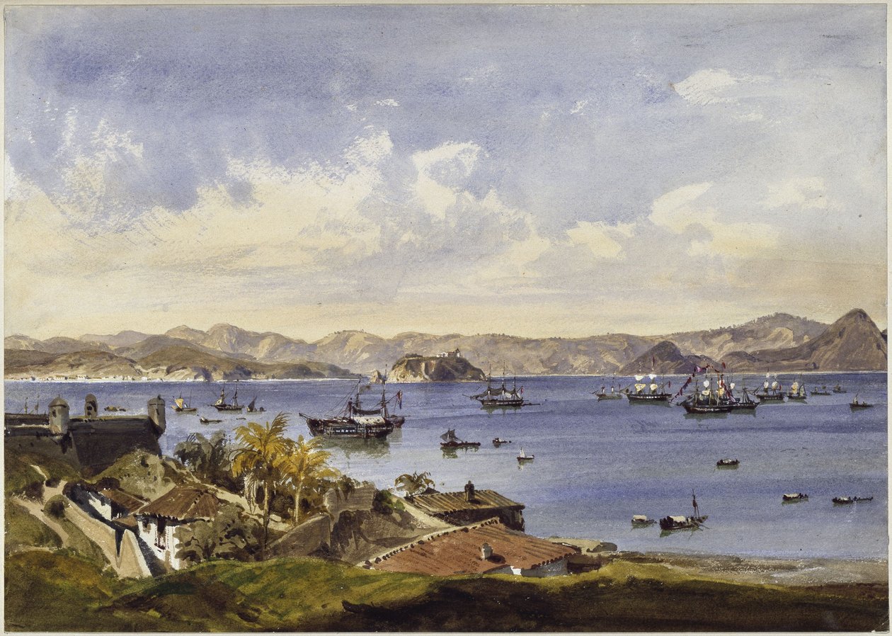 Rio de Janeiros vik av Eduard Hildebrandt