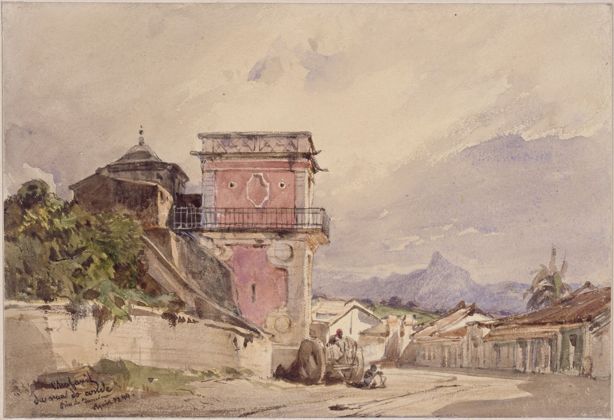 Fontänen på Rua do Conde. Rio de Janeiro av Eduard Hildebrandt